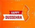 Indian dussehra festival decorative wishes card design