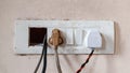 Indian Electric Socket Board with Multiple Plug Points Royalty Free Stock Photo
