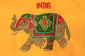 Indian elephant embroidery Royalty Free Stock Photo