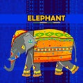 Indian Elephant representing colorful India Royalty Free Stock Photo