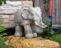 Indian elephant statue outside the Cosmic Cafe on Oak Lawn in Dallas, Texas.