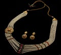 Indian style Diamond, Gold & Pearl Jewelry