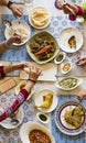 Indian Ethnicity Meal Food Roti Naan Curry Concept Royalty Free Stock Photo