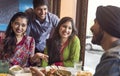 Indian Ethnicity Meal Food Roti Naan Curry Concept Royalty Free Stock Photo