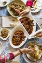 Indian Ethnicity Meal Food Roti Naan Curry Concept Royalty Free Stock Photo