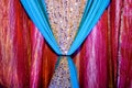 Indian fabrics at wedding Royalty Free Stock Photo