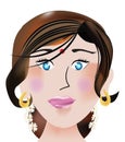 Indian face, illustration