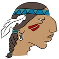 Indian Face Profile Cartoon