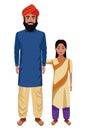 Indian family avatar cartoon character