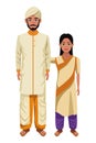 Indian family avatar cartoon character