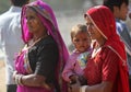 Indian family at Pushkar fair Royalty Free Stock Photo