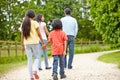 Indian Family Walking In Countryside Royalty Free Stock Photo