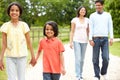 Indian Family Walking In Countryside Royalty Free Stock Photo