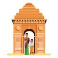 Indian family avatar cartoon character