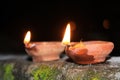Indian famous festival Diwali festival of light. Lamp is burning