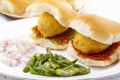 Indian Famous Street Food Vada Pav is a Vegetarian Fast Food Dish From Maharashtra