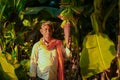 Indian farmer in banana farm