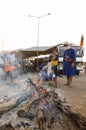 Indian Farmers celebrating Lohri Festival during protest