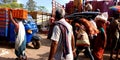 Indian farmers crowd at vegetable wholesale market