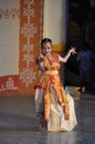 Indian female traditional folkloristic dancer