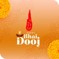 indian festival bhai dooj puja background with marigold flower