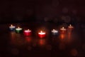 Indian festival Diwali. Diya lamps in Diwali celebration
