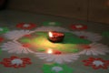 Indian festival diwali vibes with glowing diya and rangoli