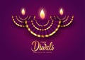 Indian festival Happy Diwali with Diwali props, holiday Background, Diwali celebration greeting card, vector illustration design Royalty Free Stock Photo