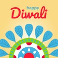 Indian festival Happy Diwali Firecracker. Holiday concept. Diwali celebration design greeting card, poster and card. Royalty Free Stock Photo