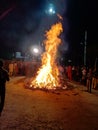 Indian Festival Holika Dahan Picture at colony