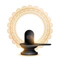 indian festival maha shivratri religious background with shivling design