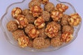 Indian festival makar sankranti concept Sesame seed ball or til ke laddo