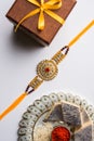 Indian festival Raksha bandhan celebrated with a designer thread, sweets between brothers and sisters of all ages