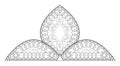 Indian Filigree Dotted Ornament Delicate Lotus Flower Royalty Free Stock Photo