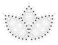 Indian Filigree Dotted Ornament Vector Delicate Lotus Flower Royalty Free Stock Photo