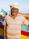 Indian Fisherman, Kerela, India Concept Royalty Free Stock Photo