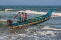 Indian fishermen on the boat