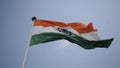 Indian flag moving proudly in air