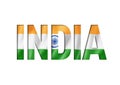 Indian flag text font Royalty Free Stock Photo