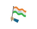 indian flag vector icon illustration