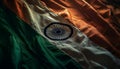 indian flag waving, symbol of freedom and patriotism generated by AI Royalty Free Stock Photo