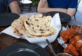 Indian Flat Bread Closeup, Traditional Flatbread also Known as Pita Bread, Roti, Chapati, Naan or Tortilla