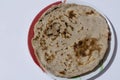 Indian flatbread in the plate Royalty Free Stock Photo