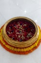 Indian floral decoration in water