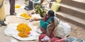 Indian flowers seller