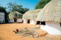 Indian folk village Shilpgram, traditional house in Udaipur, India Royalty Free Stock Photo