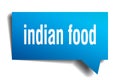 Indian food blue 3d speech bubble