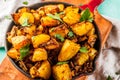 Indian food, Bombay Potatoes Royalty Free Stock Photo