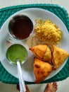 Indian food item Samosa Royalty Free Stock Photo