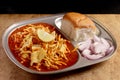 Indian Street Food - Maharashtrian Misal Pav Royalty Free Stock Photo